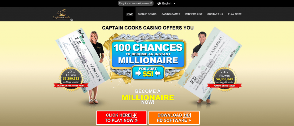 Captain Cooks Casino Canada